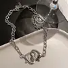 Collar con forma de corazón que se puede abrir, de aleación de metal, estilo japonés y coreano, cadena de clavícula con temperamento femenino de moda, accesorios de cadena de cuello de amor