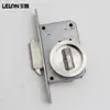 Fechadura Redonda de Aço Inoxidável Personalizada para Porta de Correr Puxador Embutido Oculto Fechadura de Porta Invisível Hotel Porta de Correr Empurrar-Puxar Fechadura de Gancho Duplo