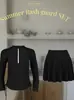 Trajes de baño para nuevos estudiantes: Traje de baño de dos piezas estilo falda para mujer, con cremallera, manga larga, protección solar, conservador, que cubre el abdomen, adelgazante, de cintura alta