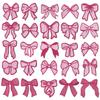 Parches de Tela Bordados con Lazo Rosa en Stock al por Mayor, Exclusivamente para Ventas Transfronterizas, Parches Termoadhesivos para Decoración DIY de Ropa