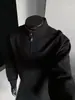 Sudadera con media cremallera y cuello alto estilo americano de moda para hombre, Otoño holgada casual versátil, Sudadera de alta calidad