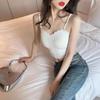 Camisola francesa pequeña con espalda descubierta para mujer, ropa exterior de verano, top con almohadilla para el pecho, interior sin espalda, ropa interior fina