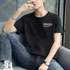 Fabricante Original Camiseta de Seda de Gelo Manga Curta Tendência Masculina Versátil Masculina Nova Camiseta de Verão 2025 Casual Manga Meia