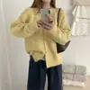 Cárdigan de Punto Bordado de Cuello Redondo Color Caramelo Estilo Casual para Mujer, Nuevo Abrigo Suéter Adelgazante de Gama Alta Otoño/Invierno 2026