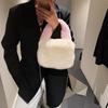 Diseño de nicho casual combinable simple moda textura de felpa bolso de hombro bandolera bolso cuadrado pequeño