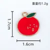 Accesorios de Fruta de Manzana Colgante Creativo Colgante Único Aleación con Goteo de Aceite Accesorios de Joyería Pendientes Pulsera Collar DIY Venta al por Mayor
