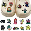 Zapatos con agujeros accesorios para zapatos diy dibujos animados de mario anime extraíbles diy mezcla aleatoria combina PVC goma blanda venta al por mayor