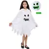 Capa Brilhante Branca de Fantasma para Crianças Halloween em Estoque Transfronteiriço Festa Lenço de Halloween Fantasia de Performance