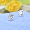 Inscripción de corona Plata 925 plata esterlina aretes de flor para mujer joyería europea y americana temperamento aretes de pétalo una generación de cabello