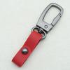 Llavero cuadrado de metal para coche, colgante creativo y sencillo, de cuero, para hombre y mujer, accesorio para colgar en la cintura.