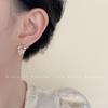 Aretes de Flor de Zirconia Corazón Femenino para Mujer Aretes Coreanos Dulces y a la Moda Ojo de Gato Personalizados Pequeños y Más Fáciles de Combinar