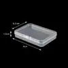 Caja pequeña de plástico transparente en forma de T, caja pequeña para medicinas, caja para guardar aretes, anillos, joyas, disco U, teléfono móvil, tarjeta, caja para guardar tapones para los oídos.