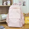 Mochila Leve de Cor Sólida Estilo Japonês para Viagens ao Ar Livre, Mochila Casual Versátil de Grande Capacidade para Alunos do Ensino Médio e Deslocamento