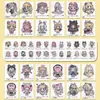 96 Folhas Grandes de Adesivos de Papel para Arte com Miçangas Tema Menina Fofa, Adesivos Decorativos Criativos Bidimensionais de Desenho Animado Anime Pixel