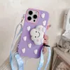 Soporte de Nube Estéreo 3D Funda de Teléfono Móvil de Silicona Adecuada para Iphone1716Promax Correa Conveniente Cubierta Protectora