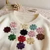 Patch de flor de oito pétalas de cor sólida bordado para consertar furos em roupas, patch de tecido bordado termocolante acessório