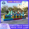 Castillo Tobogán Inflable de Carrera de Obstáculos para Niños, Castillo Inflable Trampolín Temático de Colores, Equipo de Diversión al Aire Libre