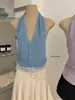 WGWE9524 Guangzhou Trece Líneas Ropa de Mujer Verano 2026 Nuevo Top de Tirantes de Punto con Cuello en V Top Corto