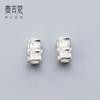S925 plata lisa impresión 6 mm cuentas de barril hecho a mano DIY pulsera de hilo cuentas accesorios de joyería directo de fábrica S0739