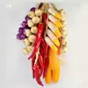 Milho Falso Pimenta Vermelha Cordão Alho Colheitas Fazenda Simulação Vegetal Decoração Pendurada Cordão Luz Pendente Cor Floral Roxa
