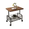 Carrito de almacenamiento, estante rodante para sala de estar, mesita de noche de pie, mesa auxiliar móvil para sofá con ruedas, mesa de centro pequeña