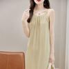 Vestido de verano de seda helada sin mangas estilo francés con borlas y elegante vestido largo hasta los tobillos
