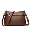 2026 Nuevo Modelo Bolso Cruzado de Cuero Suave de Gran Capacidad, Elegante y Versátil, para Madres de Mediana Edad y Suegras