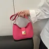 Bolsa de Ombro Casual Nova Estilo Coreano Ins para Mulheres, Estilo para o Trabalho, Elegante da Moda, Bolsa Transversal Exquisita de Couro Oleado Cor Pura