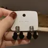 Pendientes de Terciopelo Negro Coreano con Lazo Otoño e Invierno 2025 Nuevos Pendientes Retro de Moda Lujo Ligero Elegantes para Mujer