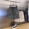 Pantalones cortos cargo delgados de seda de hielo de verano de secado rápido para hombre con bolsillos grandes, pantalones cortos deportivos casuales holgados hasta la rodilla de malla transpirable