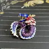 Broche Zodiaco Año del Dragón Pintado con Esmalte Estilo Chino Vintage Pin Corsage Accesorios para Ropa de Hombres y Mujeres
