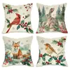 Comercio Exterior Transfronterizo Más Vendidos Fundas de Almohada Navideñas Personalizadas para Sofá de Sala de Estar, Cojines Decorativos Festivos para Dormitorio, Almohadas y Fundas de Almohada