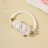 Acessórios de Cabelo de Verão Europeus e Americanos para Bebês, Elásticos de Cabelo para Meninas, Enfeites Realistas de Flores Múltiplas, Acessórios de Cabeça para Bebês e Crianças Pequenas, Macios e Não Apertam na Cabeça