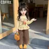 Conjunto de Ropa de Otoño para Niñas 2026 Nuevo Elegante de Moda Lunares Dibujos Animados Dulce de Primavera y Otoño Conjunto de Dos Piezas
