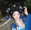 Nuevo pasador de fruta azul imitación antigua estilo chino, súper etéreo, estilo Dinastía Song, para peinados recogidos, accesorio para fotos, accesorio floral para el cabello para mujeres