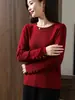 Nuevo Suéter de Lana de Cuello Redondo para Mujer Otoño/Invierno 2026, Suéter Casual de Punto Holgado de Manga Larga con Hilo Brillante y Diseño de Botones en los Puños