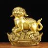 Enfeites de Cachorro de Cobre Cobre Puro Doze Signos Lingote de Ouro Cachorro da Fortuna Lingote de Ouro Artesanato de Cachorro Enfeites de Presente
