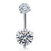 Vendas Diretas da Fábrica Novo Pequeno Piercing de Umbigo Moda Anel de Umbigo Redondo de Zircônia Aço Inoxidável Piercing de Corpo Ornamento de Umbigo
