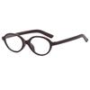 Gafas de sol estilo coreano, modernas, versátiles, retro, estilo nerd, lisas, ovaladas, con montura pequeña, planas y montura para miopía.