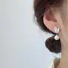 Brincos de Pérola Doces e Frescos Moda Francesa Retrô Folhas Delicadas Zircônia Microembutida Brincos de Tarraxa com Pérola Joias de Orelha Femininas