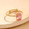 Anillo Transfronterizo Nuevo de Acero de Titanio, Anillo de Lujo Ligero de Alta Gama, Joyería para Mujer, Anillo Abierto Electrochapado, Anillos de Nicho para Pareja, Accesorios