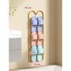 Estante para zapatos puerta de baño sin perforaciones estante de múltiples capas para pantuflas sala de estar entrada baño pared estante para zapatos