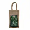 Bolsas de Empaque para Vino, Bolsas de Regalo de Arpillera, Bolsas Tote para Vino Tinto, Bolsas de Arpillera para Botellas de Vino con Impresión de Logo