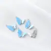 Borboleta Pendurada Banhada Diamante Exquisito Estéreo Brilhante Acessórios de Joias Pingente de Colar Brincos DIY