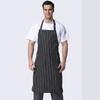 Avental Chef Avental Grande Poliéster Frente Única Chili Listrado Preto e Branco Avental de Cozinha 80cm Avental Frente Única