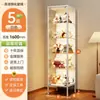 Vitrina de Acero con Luces, Cerradura, Puerta de Cristal a Prueba de Polvo, Gabinete de Almacenamiento Blind Box, Gabinete de Almacenamiento para Juguetes Infantiles