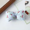 Nuevos Accesorios de Moño de Tela DIY, Cinturón a Cuadros Relleno de Algodón con Moño de Cereza, Accesorios para Ropa y Artículos Decorativos