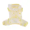 Ropa para Gatos Traje de Cuatro Patas Primavera y Verano Malla Fina Transpirable Anti-Caída Mascota Pastoral Estampado Completo Ropa Universal para Perros Pequeños