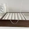 Cadena Sencilla de Plata de Ley 925 para Mujer, Cadena de Onda de Agua, Diseño Sencillo de Nicho, Cadena Clavicular Moderna y Única 7299A