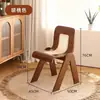 Silla de comedor estilo vintage de mediados de siglo con forma de C, madera maciza, modelo de diseñador, estilo nórdico, adecuada para uso doméstico, estilo francés, moderna y minimalista, con respaldo tejido